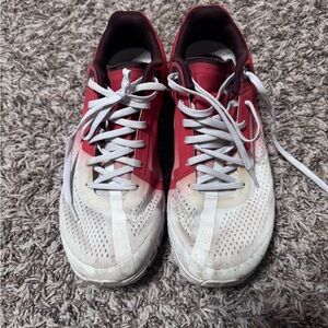 Red and White Athletic Sneakers